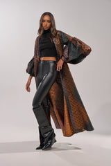 FLORENCE BROCADE PUFF SLEEVE DUSTER