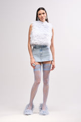 WAYS TO GO TIE DENIM SKIRT