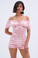 LA LA LOVE ME SATIN ROMPER