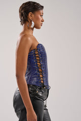 HIT THE SWITCH EMBOSSED CORSET