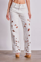 LOVELY DAY FLORAL RELAXED DENIM