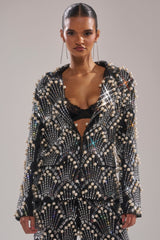 TIMES SQUARE EMBELLISHED BLAZER