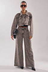 RIZZO STUDDED WIDE LEG DENIM