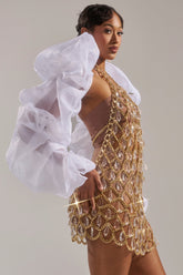 MAIN SQUEEZE ORGANZA SHRUG