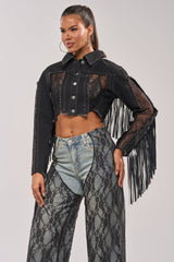 LACED AND LOADED DENIM JACKET