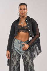 LACED AND LOADED DENIM JACKET