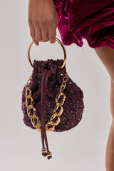 KARY TWEED BUCKET BAG