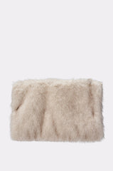 CRU FAUX FUR OVERSIZED CLUTCH