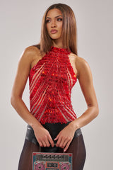 FIRECRACKER RHINESTONE BLOUSE