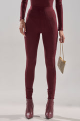 TWINKLING LIGHTS RHINESTONE MESH LEGGINGS IN BURGUNDY