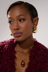 PUFFY HEART EARRING