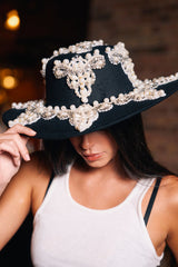 PEARL PLEASE EMBELLISHED BRIM HAT