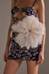 TREAT YOURSELF FEATHER BROOCH