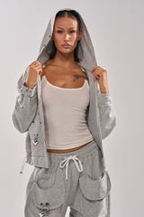 GET WITH IT ZIP UP SWEATSHIRT