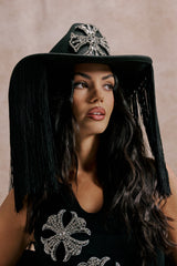 CALL MY HATERS FINGE BRIM HAT