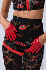 RED ROOM PU GLOVES