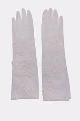 FLORA MESH GLOVES IN WHITE