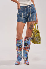 CAME THROUGH DRIPPIN DENIM SHORT