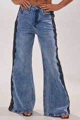 LOCKED IN LACE DENIM
