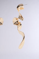 GOLD SQUIGGLES DANGLE EARRING