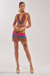 FULL OF LIFE CROCHET MINI SKIRT