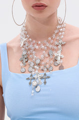 CROSS MY HEART SILVER NECKLACE