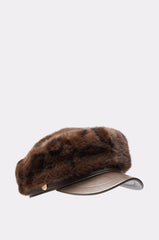 I AM THE LUXURY FAUX FUR BRIM HAT