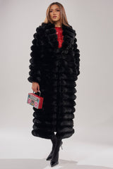 MAXI POPCORN FAUX FUR IN BLACK
