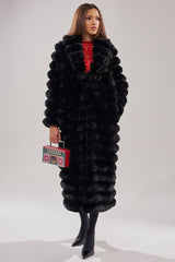 MAXI POPCORN FAUX FUR IN BLACK