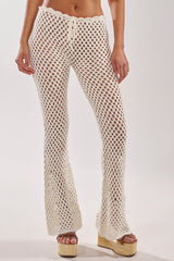BEACH VIBES CROCHET FLARED PANT