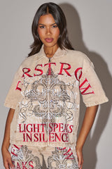 LIGHT SPEAKS IN SILENCE CANVAS SHIRT