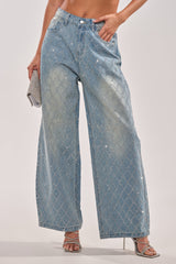 SHINE BRIGHT RHINESTONE DENIM