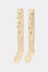 COCO EMBELLISHED SOCKS IN CREAM