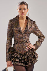 DANCING QUEEN BRONZE BLAZER ROMPER