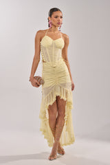 VACA VIBES MESH HIGH LOW SKIRT
