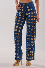 SEE THROUGH ME WIDE LEG DENIM