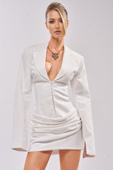 BUSINESS IN THE FRONT CORSET BLAZER MINI DRESS