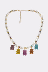 LUXE BEAR CHARM NECKLACE