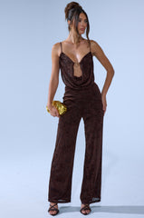 MELANY COWL NECK JUMPSUIT