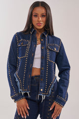 HOTLANTA STUDDED DENIM JACKET