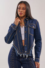 HOTLANTA STUDDED DENIM JACKET
