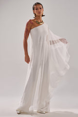 SANDO MESH JUMPSUIT IN WHITE