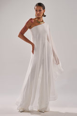 SANDO MESH JUMPSUIT IN WHITE