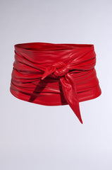 ESSENTIAL WRAP AROUND PU BELT IN RED