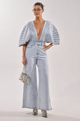 BORN TO STAND OUT DENIM JUMPSUIT