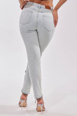 DAMN GIRL EMBELLISHED SKINNY DENIM