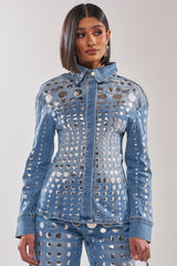 STUDS EVERYWHERE BUTTON DOWN