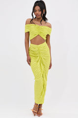 SWEET AS CAN BE GREEN MAXI SKIRT