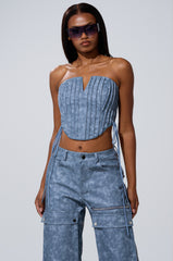 ALL AROUND THE CITY PU CORSET