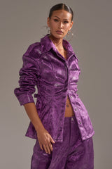 CRAZY TOUCH VELVET BUTTON DOWN